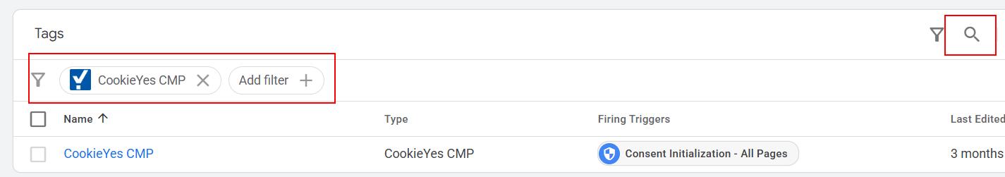 Selecting tag types in the new Google Tag Manager native filtering menu